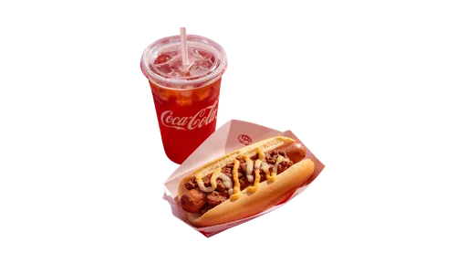 1/4 Pound All Beef Hot Dog and 20 oz Fountain Drink