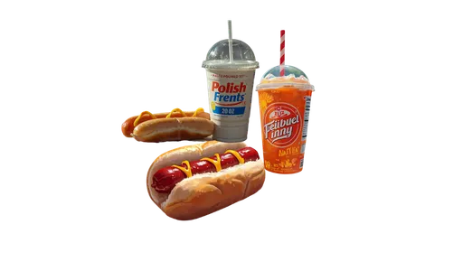 1/4 Pound Polish Sausage and 20 oz Fountain Drink