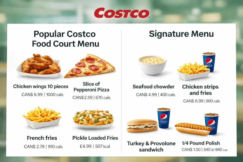 Costco Signature Menu